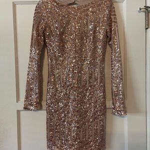 Sequin backless dress